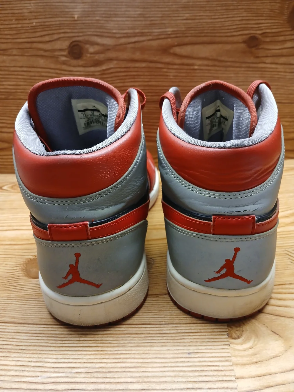 Vintage Nike Air Jordan Mid Fire Red Gray Men’s High-Top Basketball Sneakers